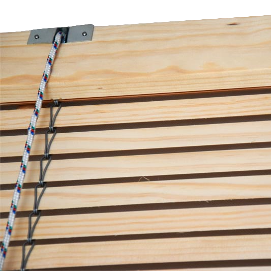 Außenrollo für Fenster aus Holz - Natur
