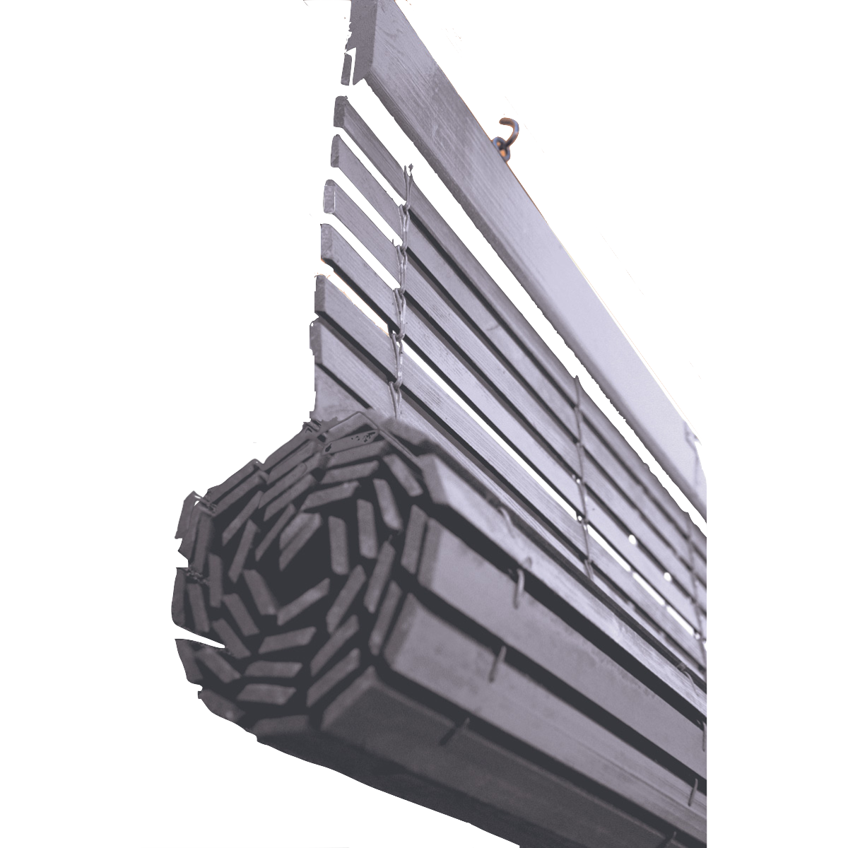 Holzrollo für Pergola - Grau