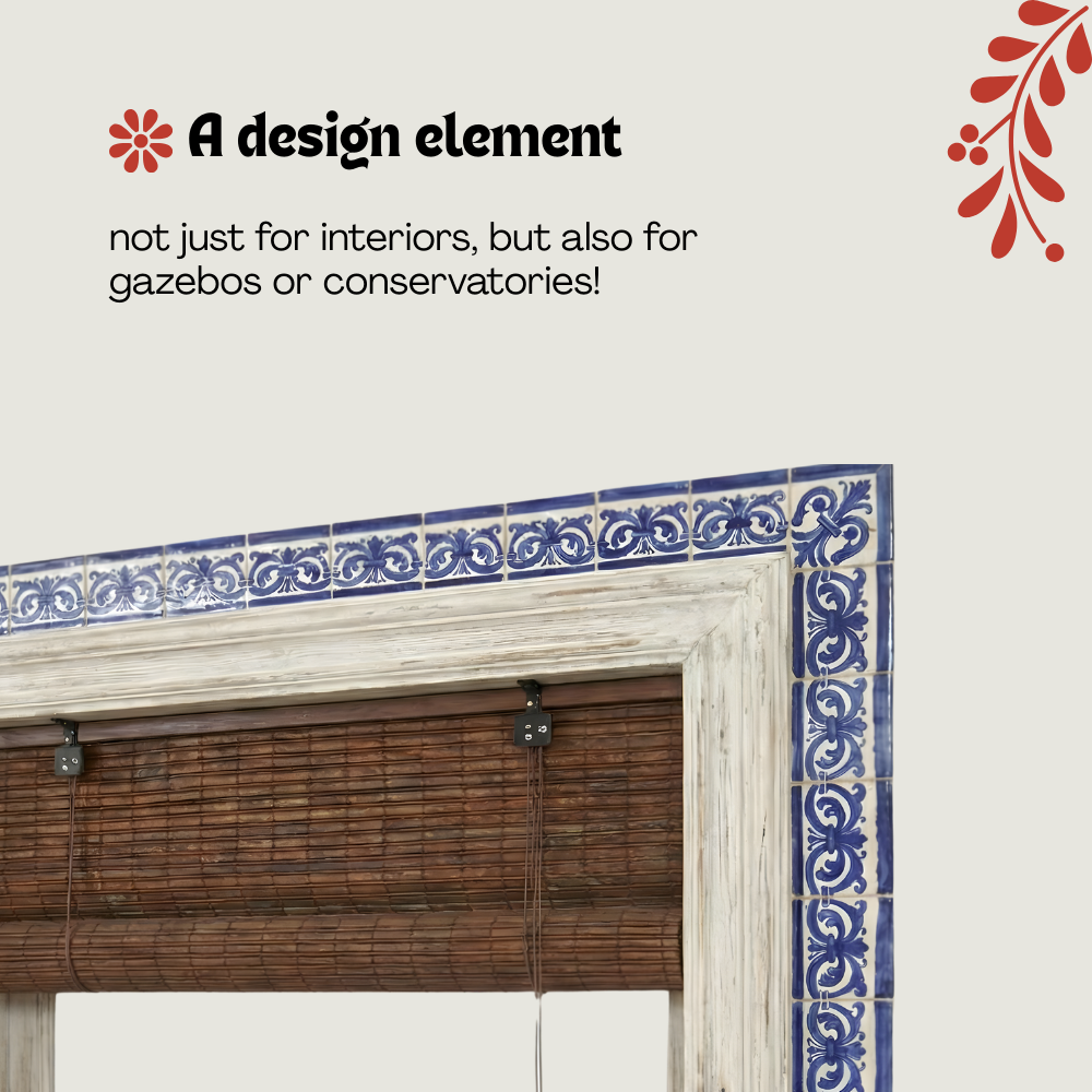 Verdunkelungsrollo aus Bambus - Hellbraun (Walnuss)