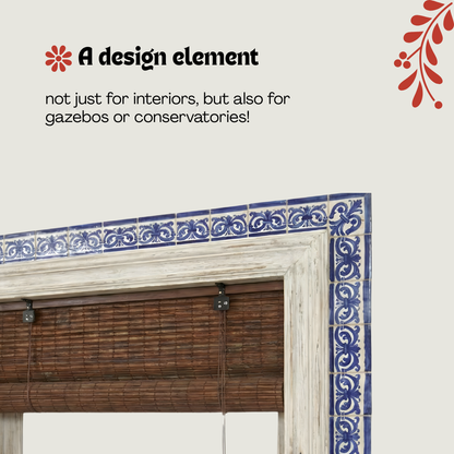 Verdunkelungsrollo aus Bambus - Hellbraun (Walnuss)