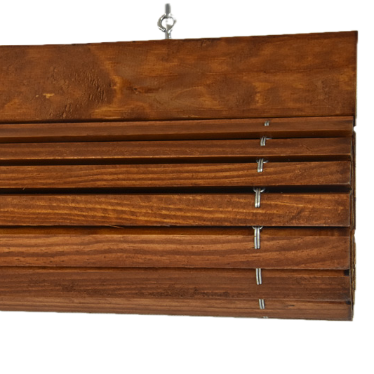 Außenrollo für Fenster aus Holz - Kirsche