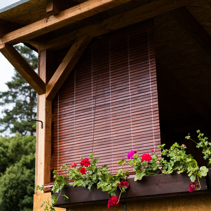 Holzrollo für Pergola - Kirsche