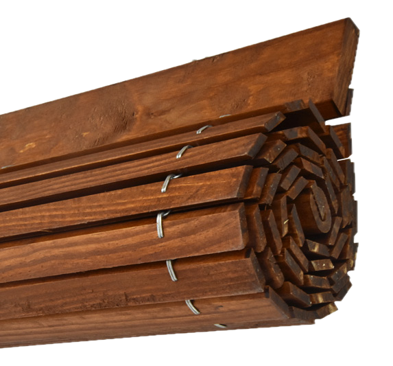 Außenrollo für Fenster aus Holz - Kirsche
