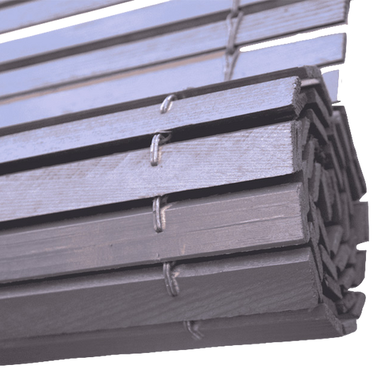 Holzrollo für Pergola - Grau