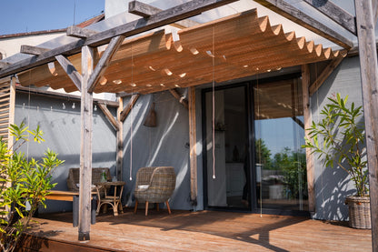 Bambusvordach für Pergola - Hellbraun
