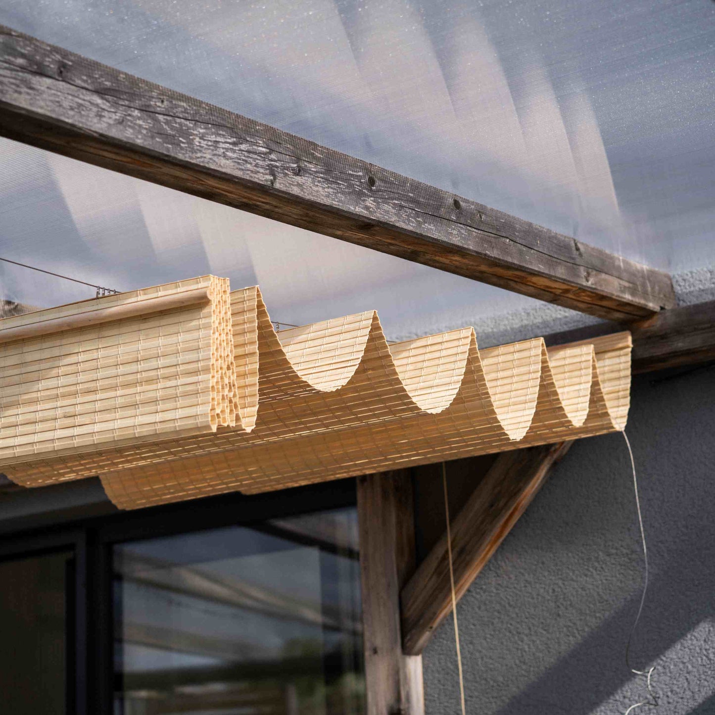 Bambusvordach für Pergola - Natur