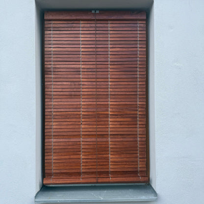 Außenrollo für Fenster aus Holz - Kirsche