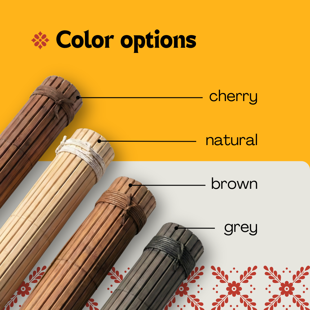 Holzrollo für Pergola - Natur