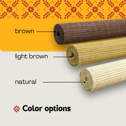 Verdunkelungsrollo aus Bambus - Hellbraun (Walnuss)