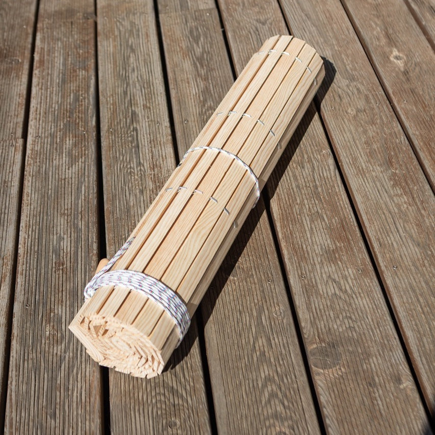 Holzrollo für Pergola - Natur
