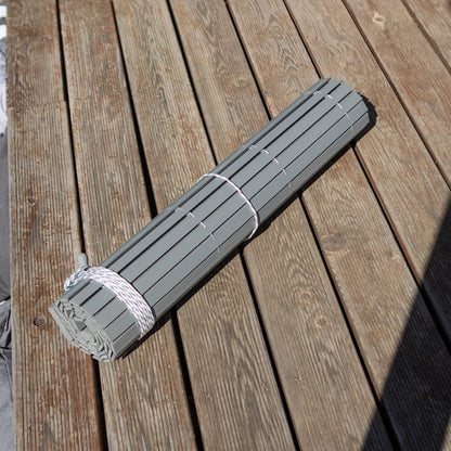 Holzrollo für Pergola - Grau