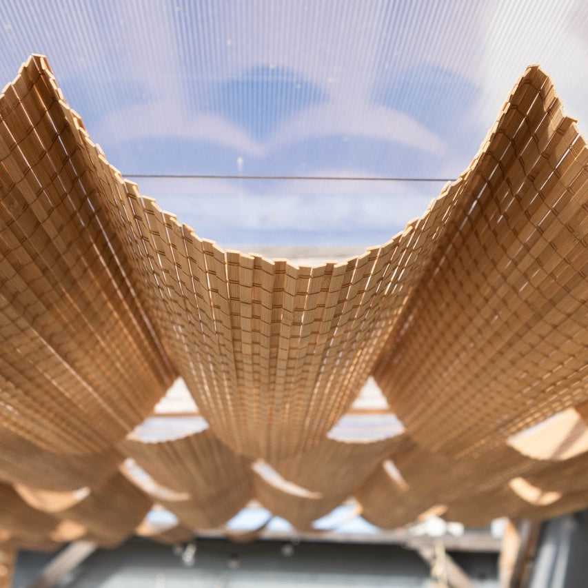 Bambusvordach für Pergola - Hellbraun