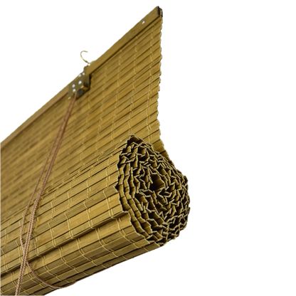 Verdunkelungsrollo aus Bambus - Hellbraun (Walnuss)