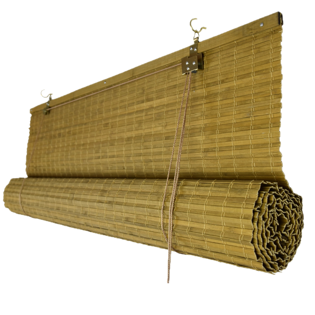 Verdunkelungsrollo aus Bambus - Hellbraun (Walnuss)